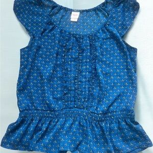 🍓 Mossimo Teal Blue Sheer Blouse EUC Size L